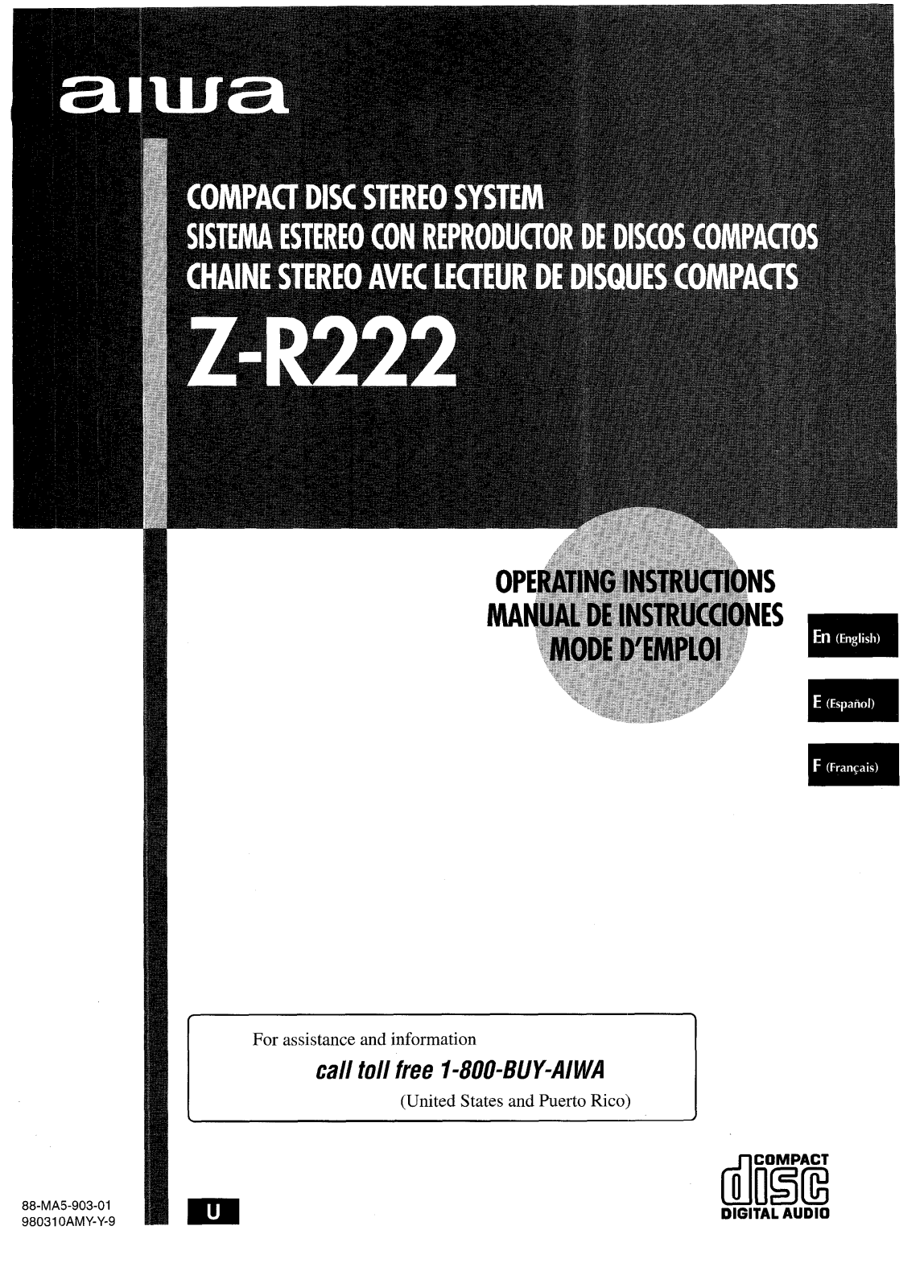 Sony ZR222 Operating Manual