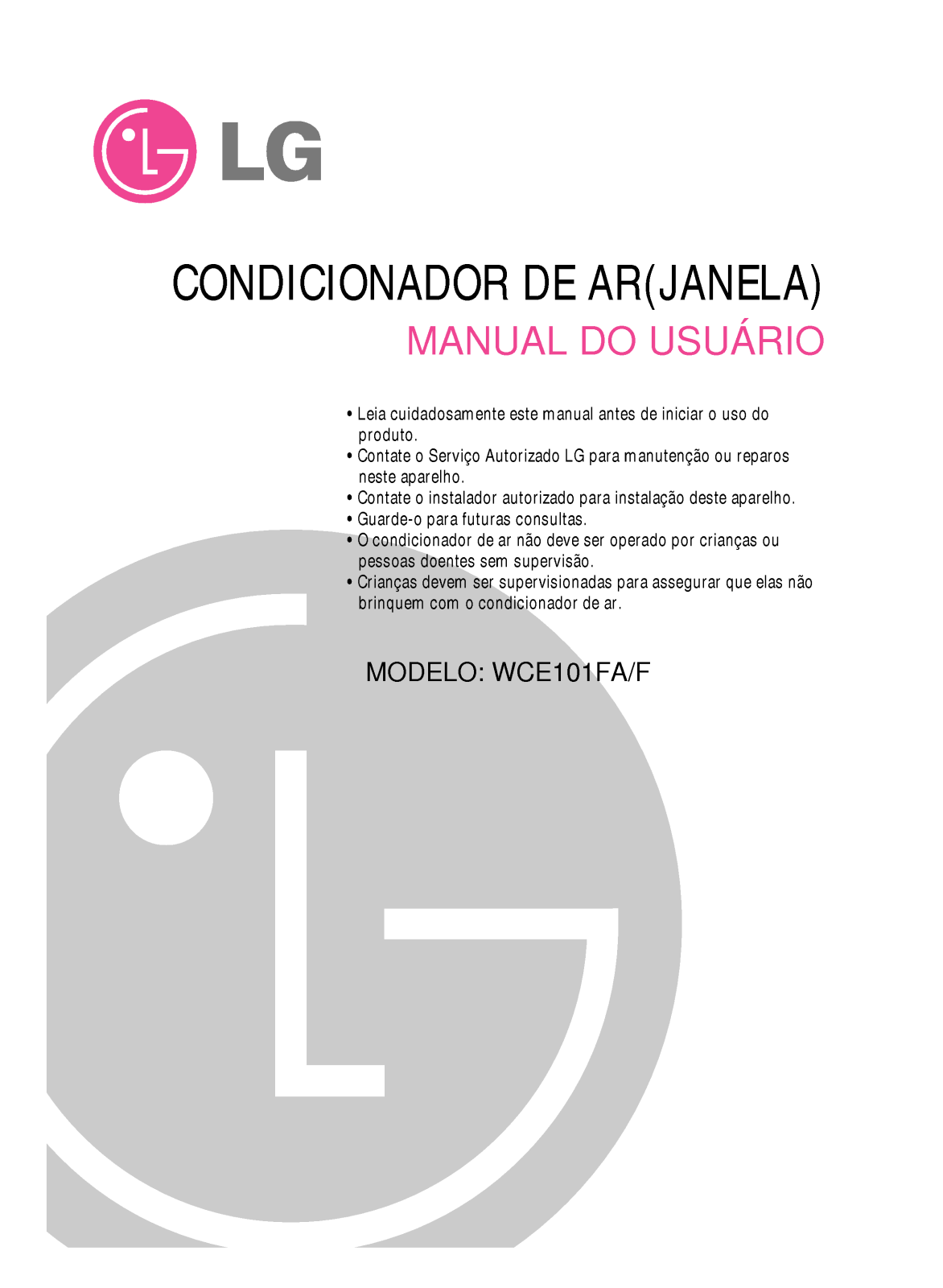 Lg WCE101F, WCE101FA User Manual