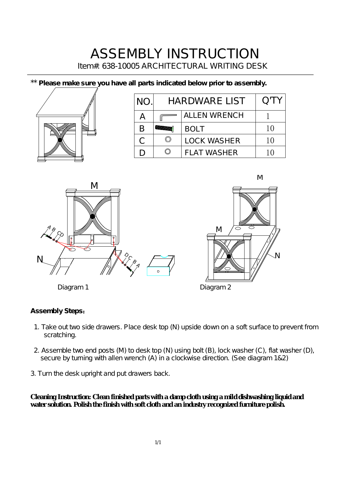 Hooker 638-10005 Assembly Instructions - ManualMachine.com