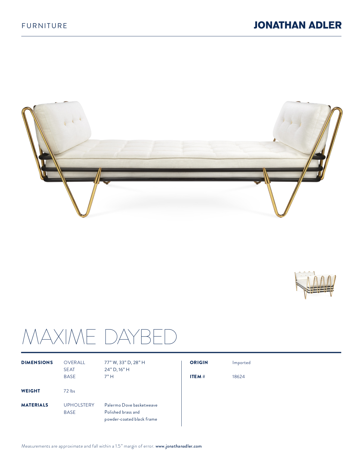 Jonathan Adler XJA1797 Specifications - ManualMachine.com