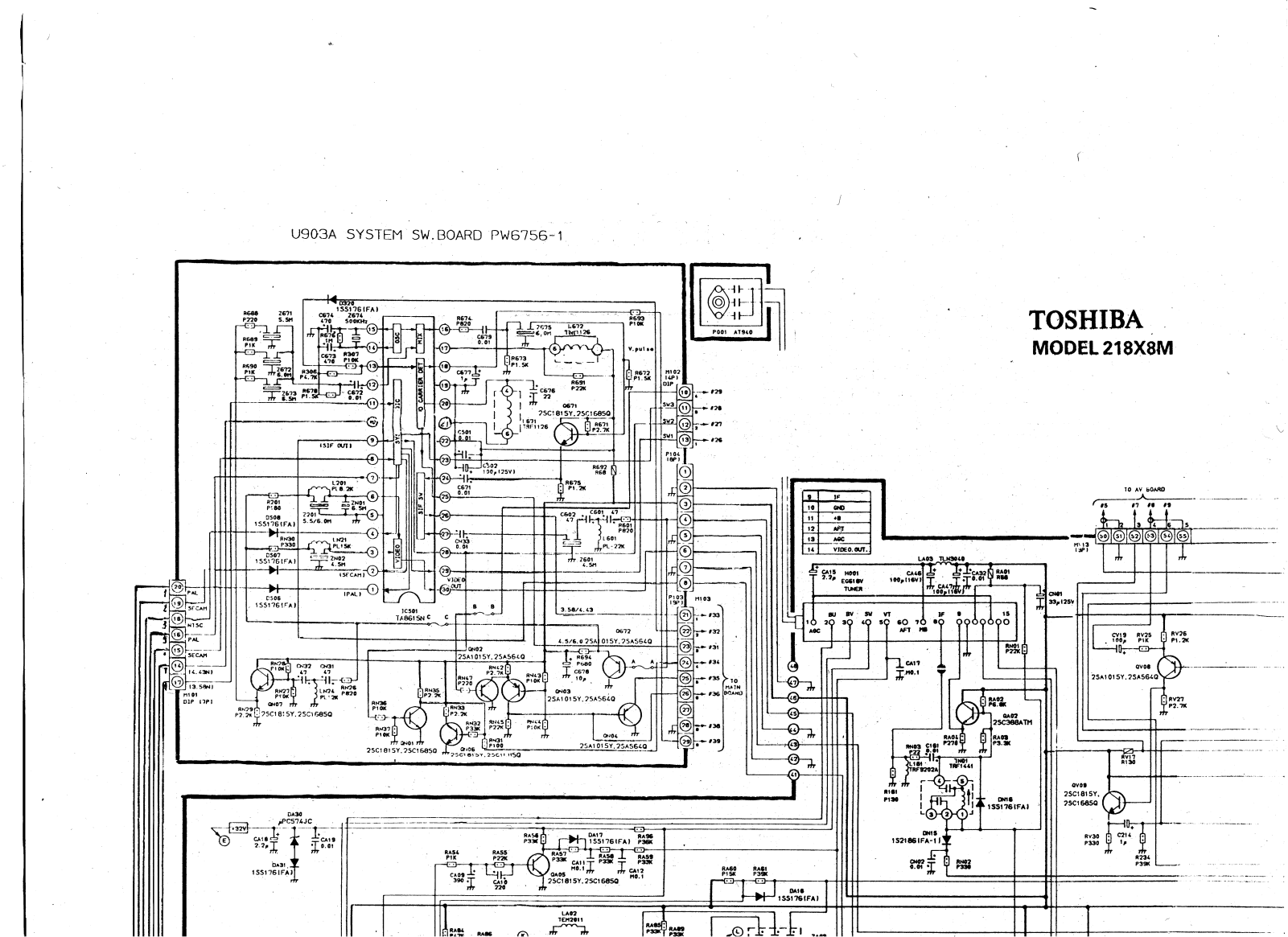 Toshiba 218X8M Cirquit Diagram