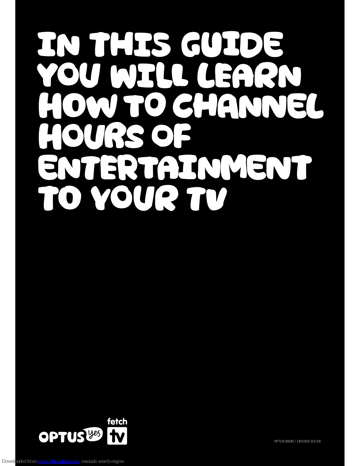 Optus FetchTv GEN 1, FetchTv GEN 2 User Manual - ManualMachine.com