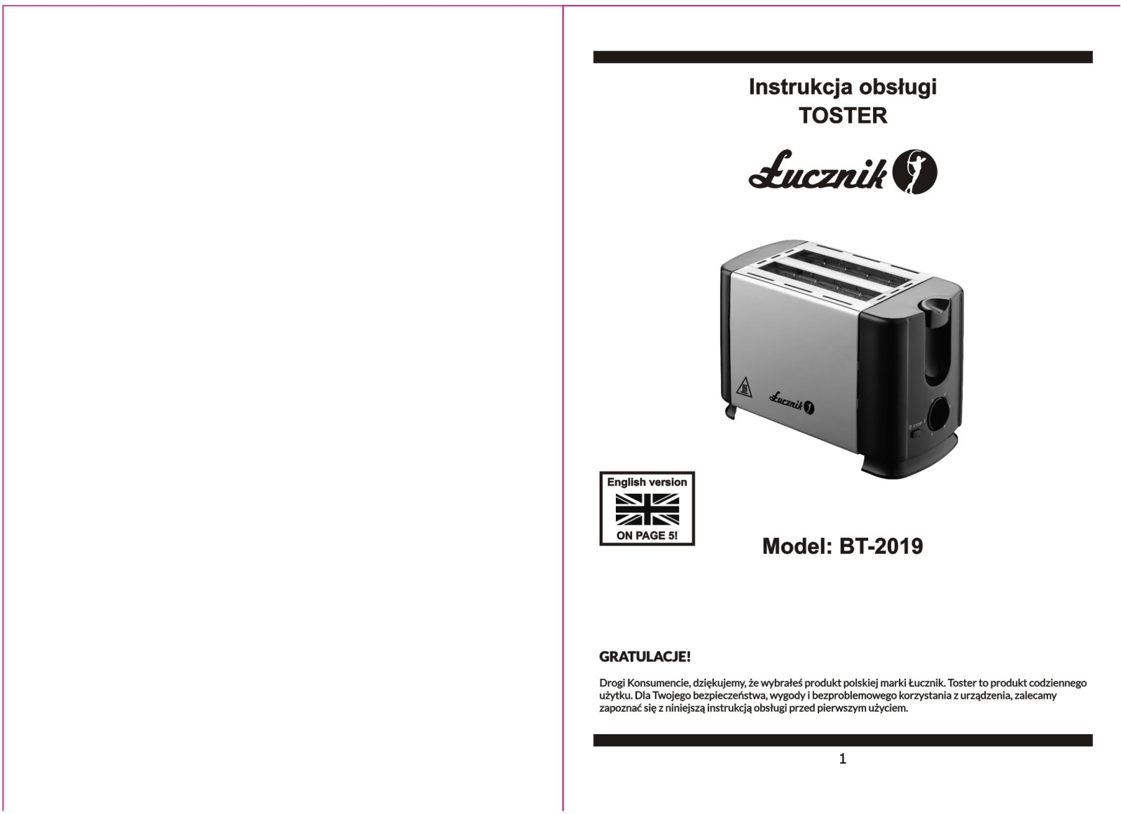 Lucznik BT-2019 User guide - ManualMachine.com