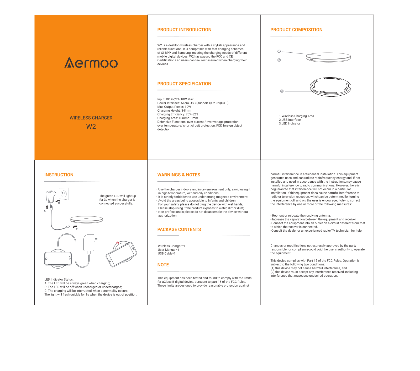 Aermoo Communication Equipment W2 user manual