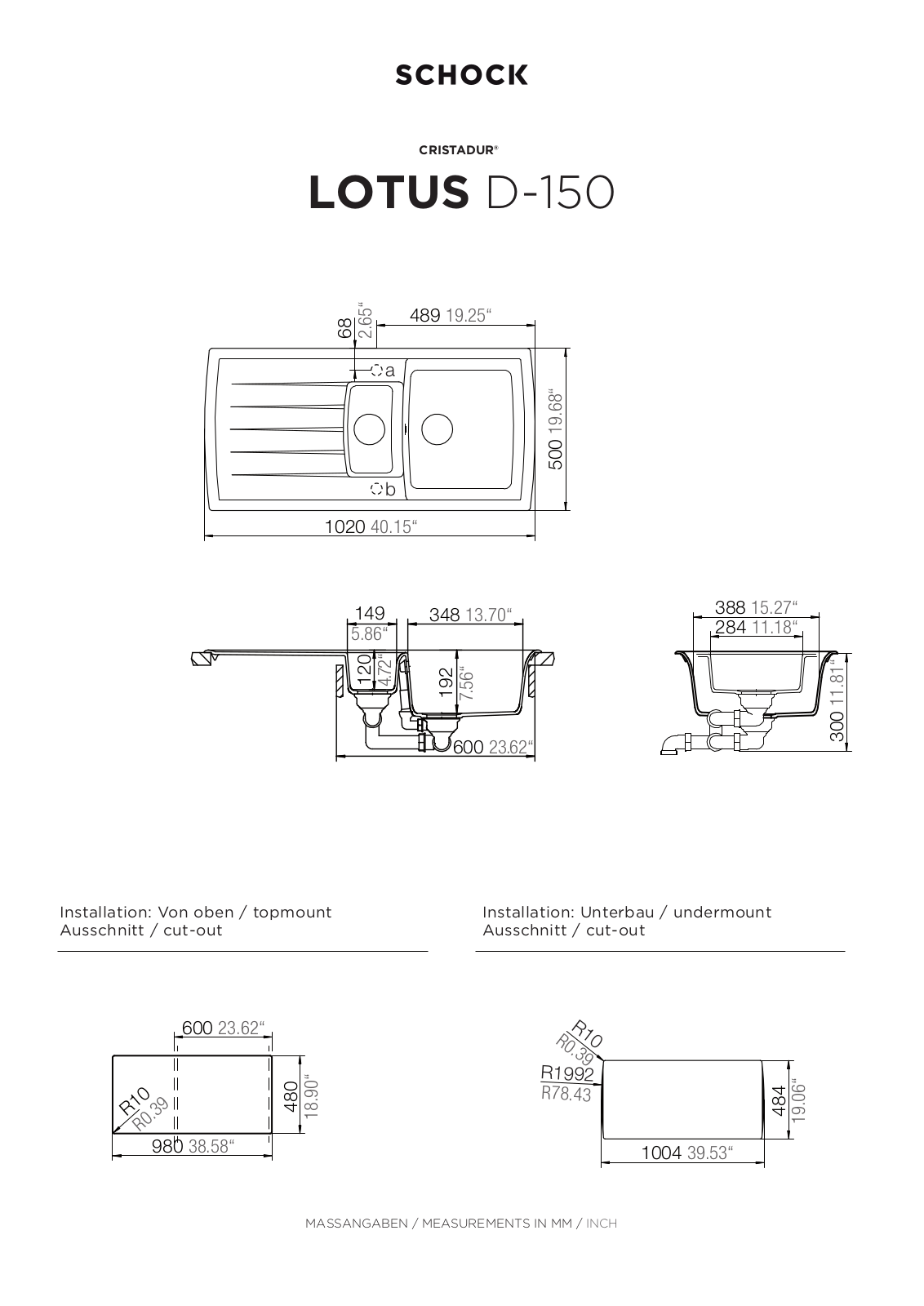 Schock Lotus D-150 Technical drawing - ManualMachine.com