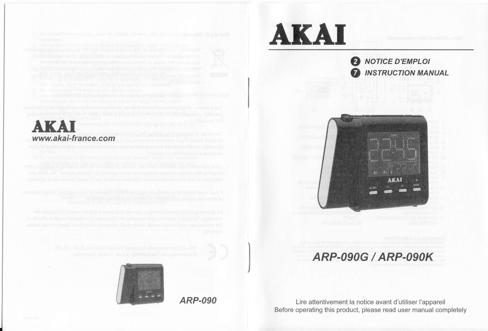 Akaï ARP-090 User Manual