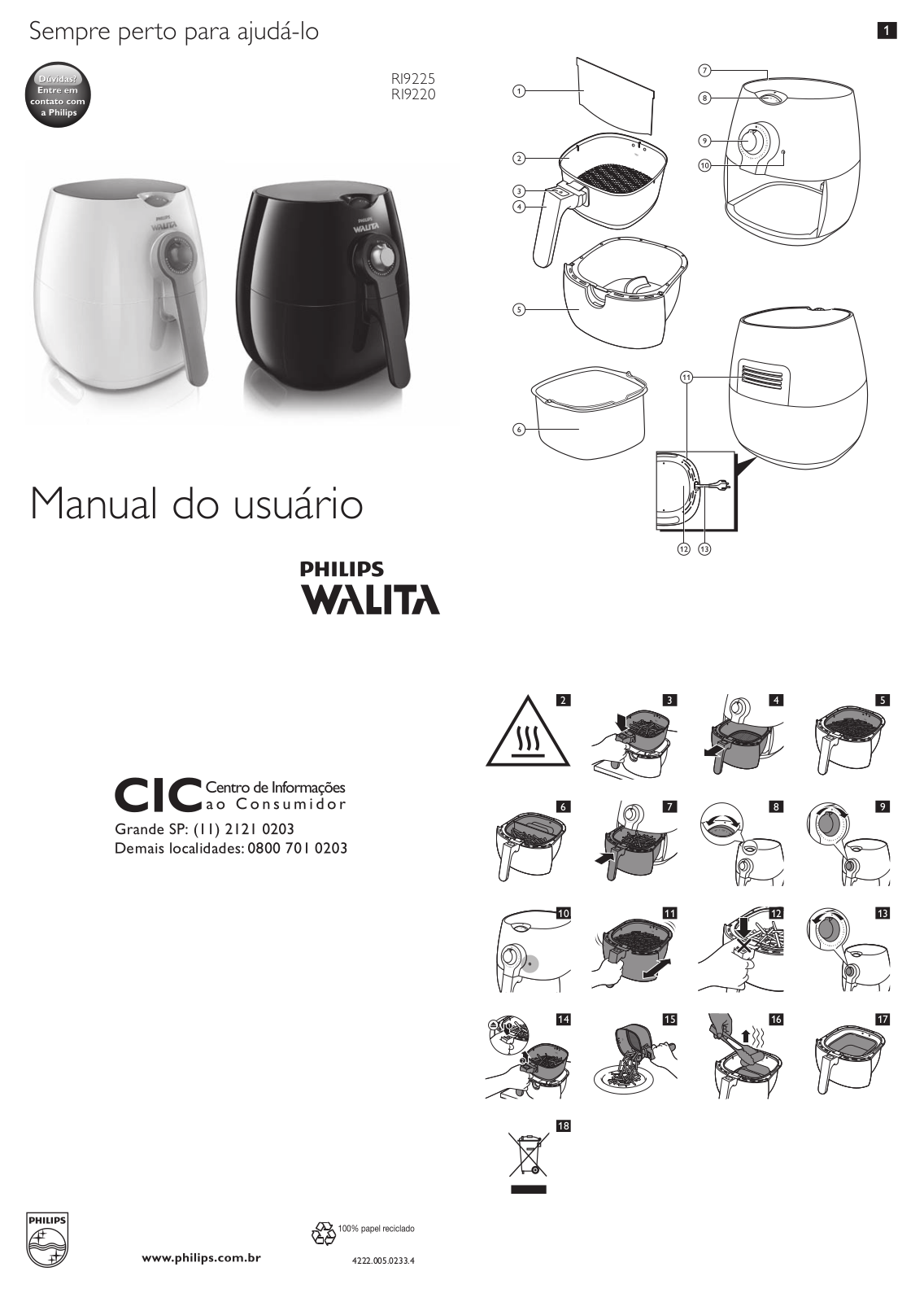 Philips RI9225, RI9220 User Manual