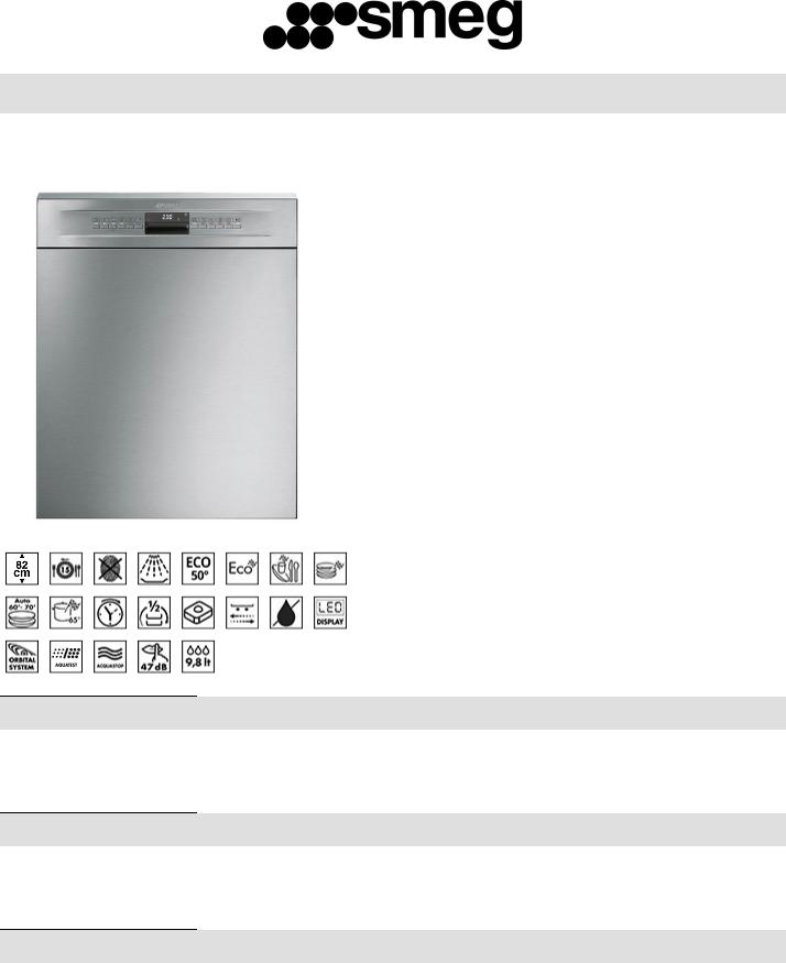 Smeg DWAU6315X2 Technical sheet