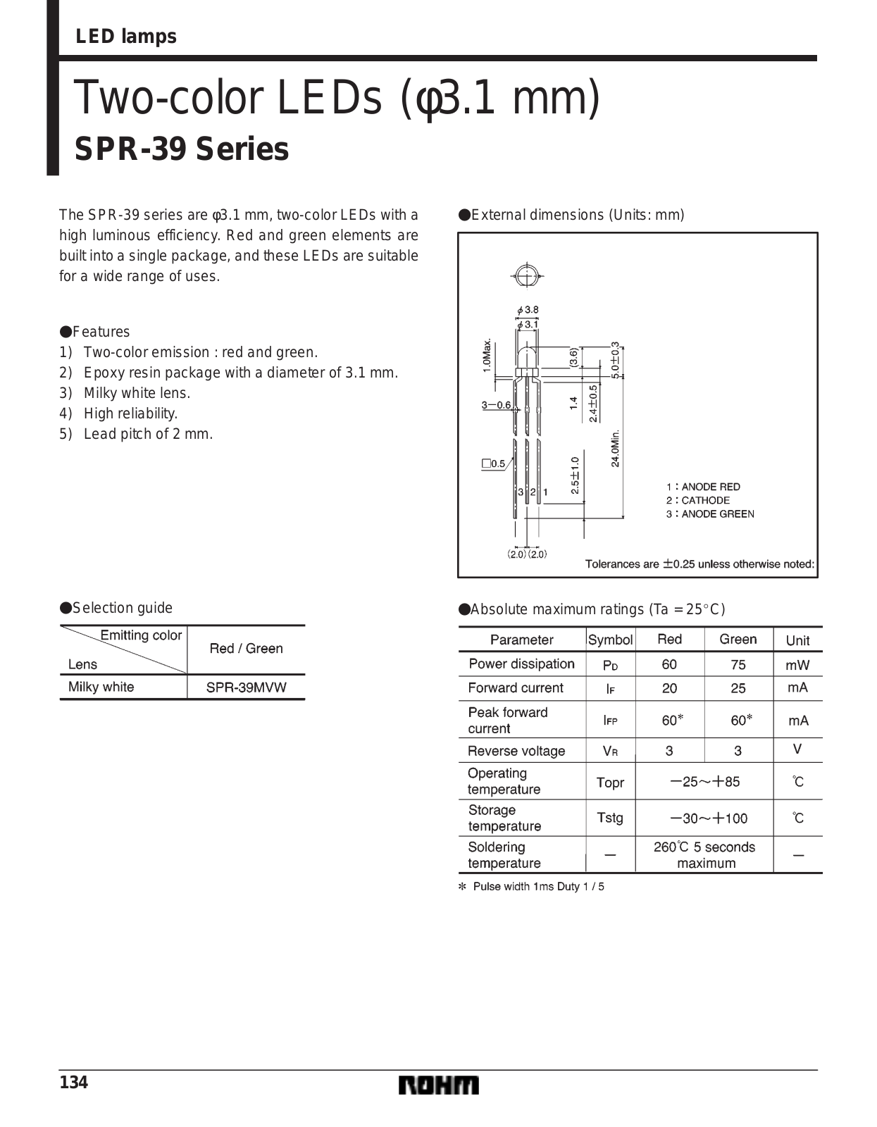 ROHM SPR-39MVW Datasheet