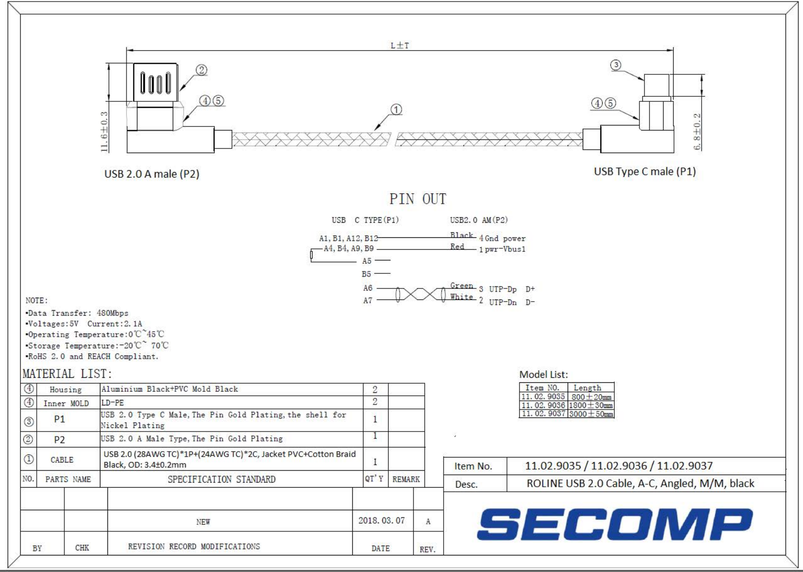 ROLINE 11029036, 11029035, 11029037 Datasheet - ManualMachine.com