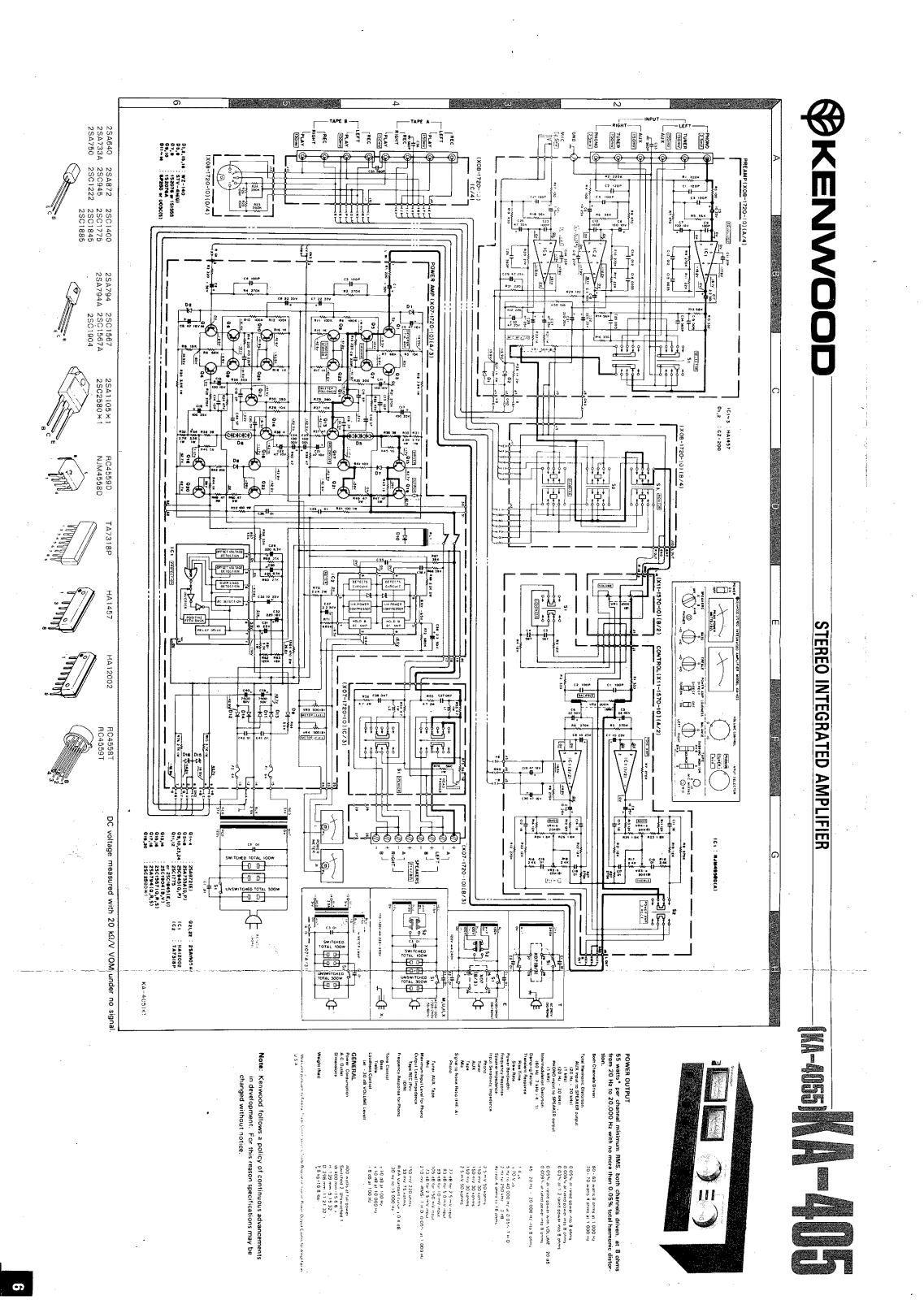 Kenwood KA-4055 Schematic