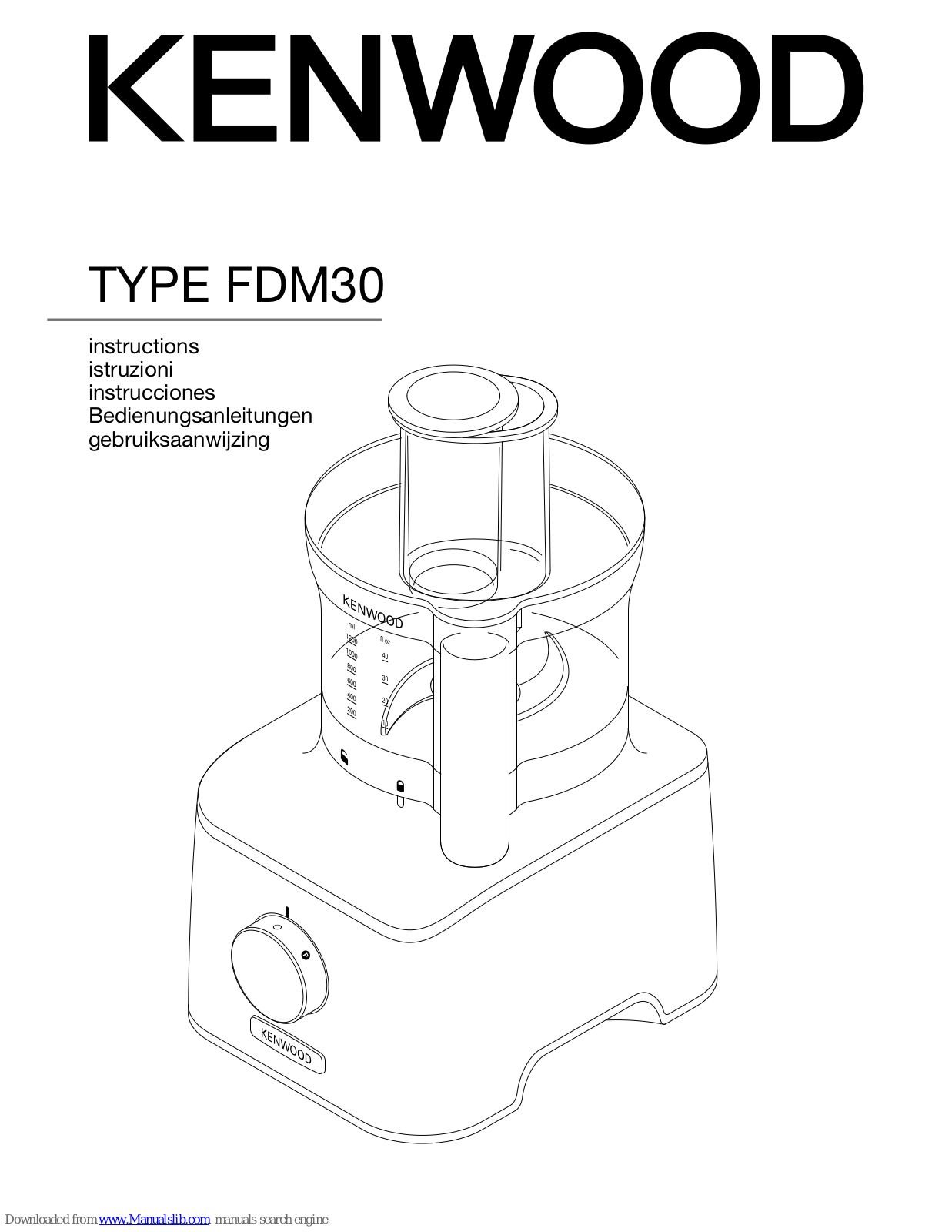 Kenwood FDM30 Instructions Manual