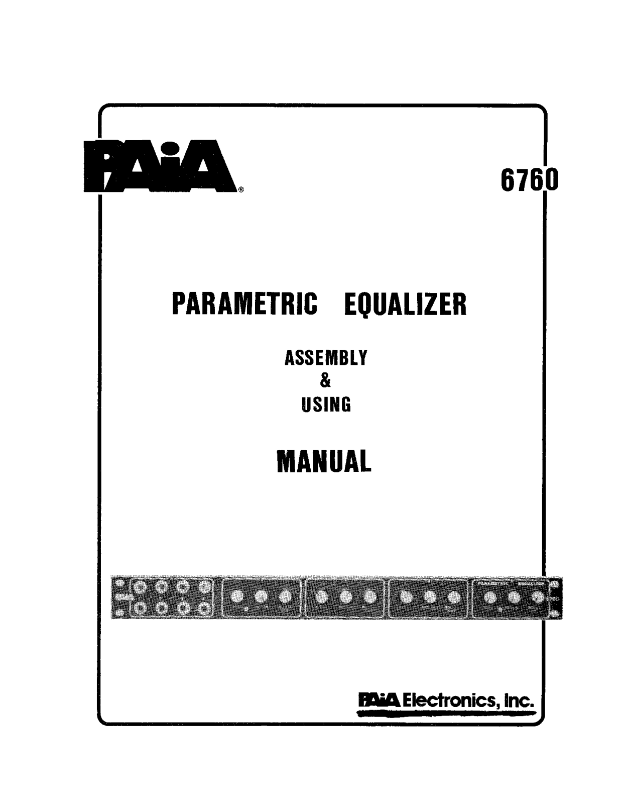 PAiA Electronics 6760 User's Manual