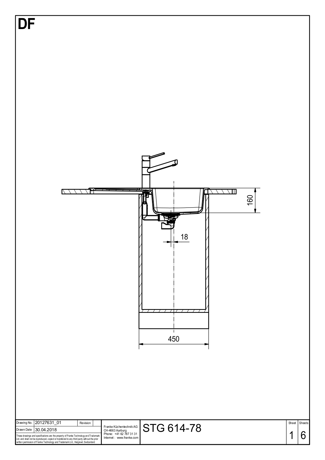 Franke STG 614-78 Drawing