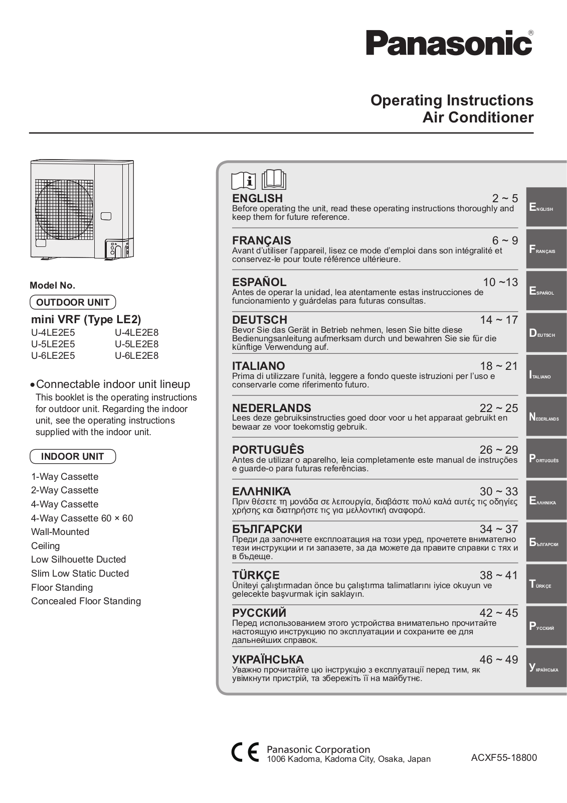 Panasonic Mini VRF User Manual