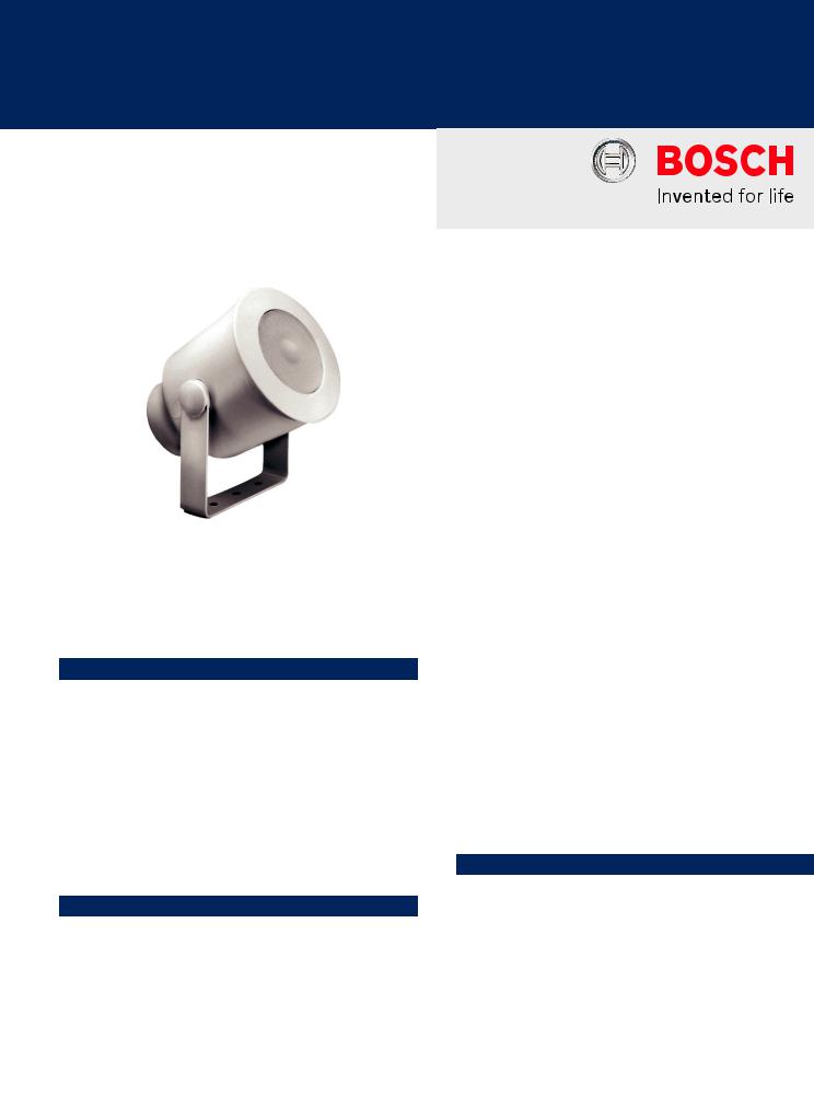 Bosch LBC3941-11 Specsheet