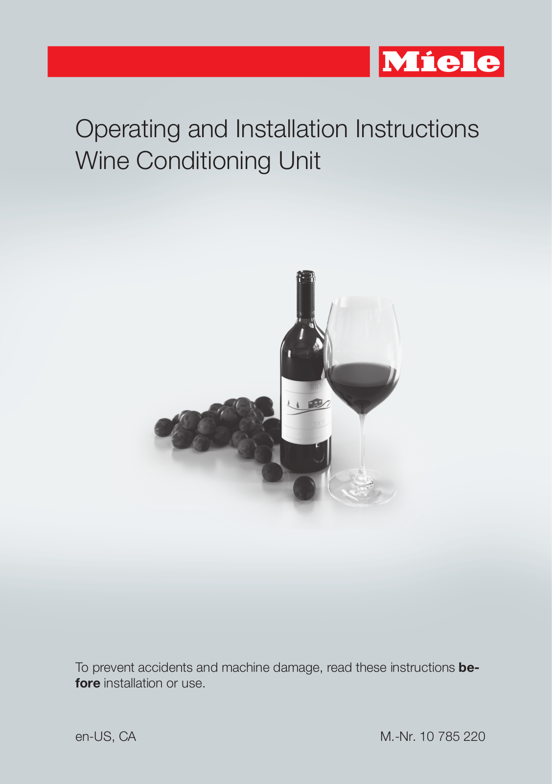 Miele KWT2601SF Installation manual