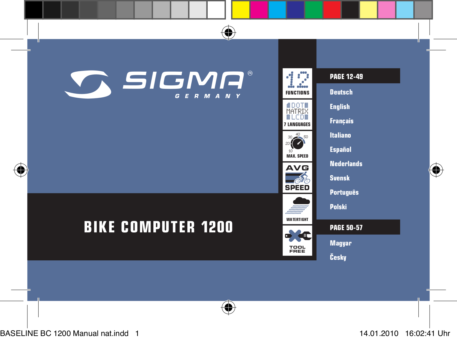 Sigma BC1200 User guide