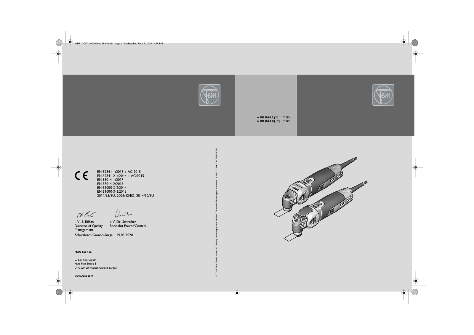 Fein 72296961000 operation manual