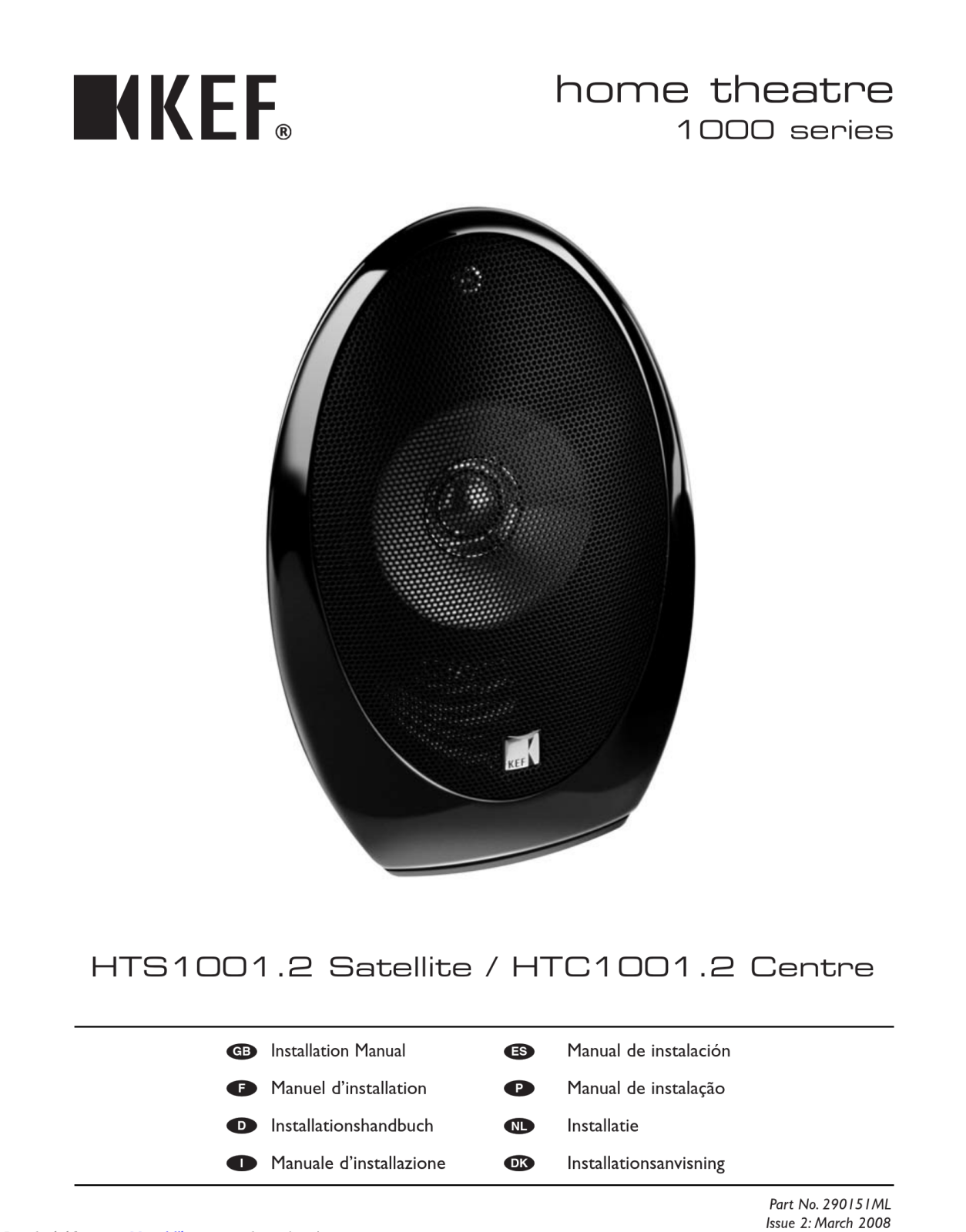 KEF KHT1005.2 Installation Manual