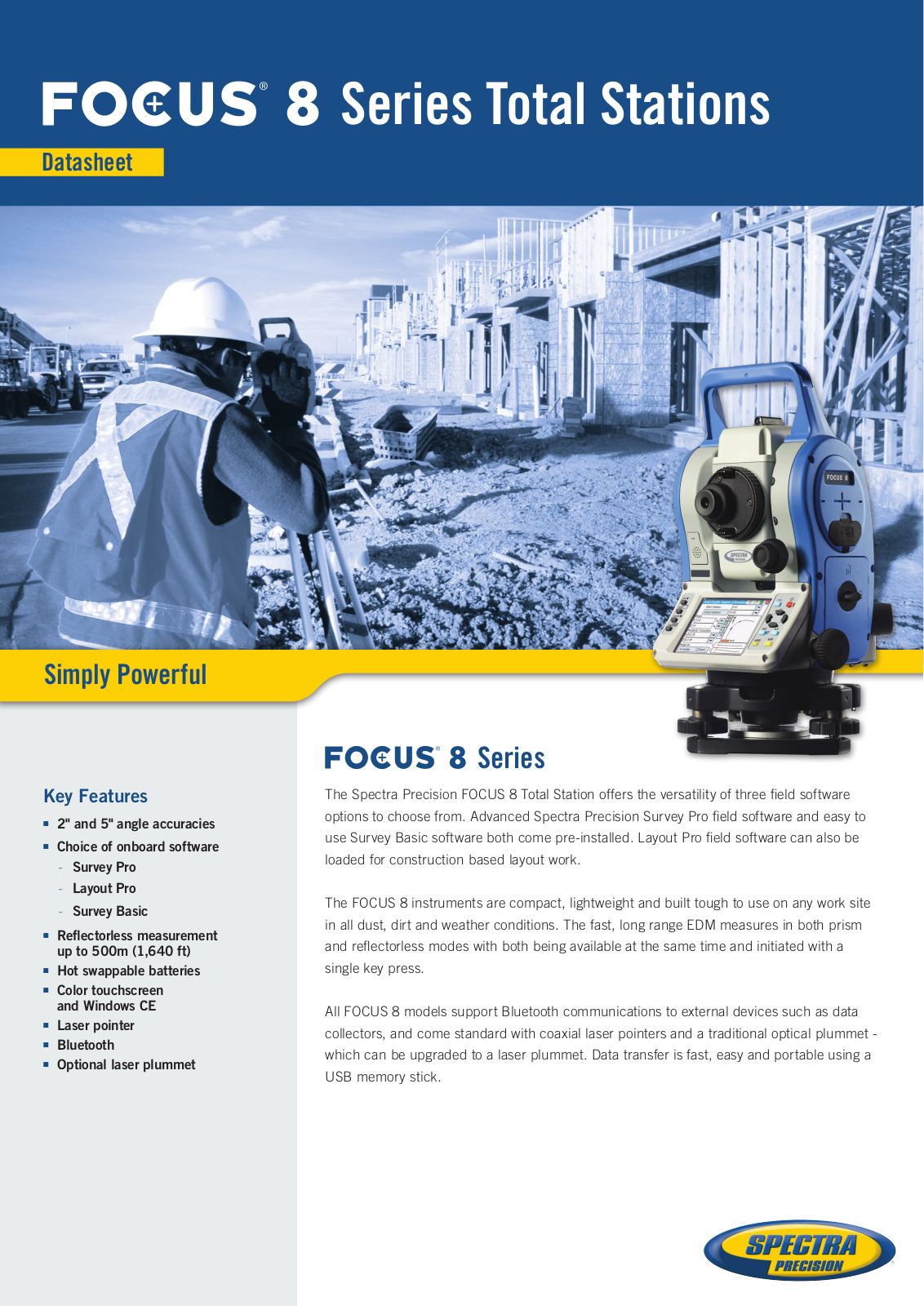 Spectra Precision FOCUS 8 User Manual