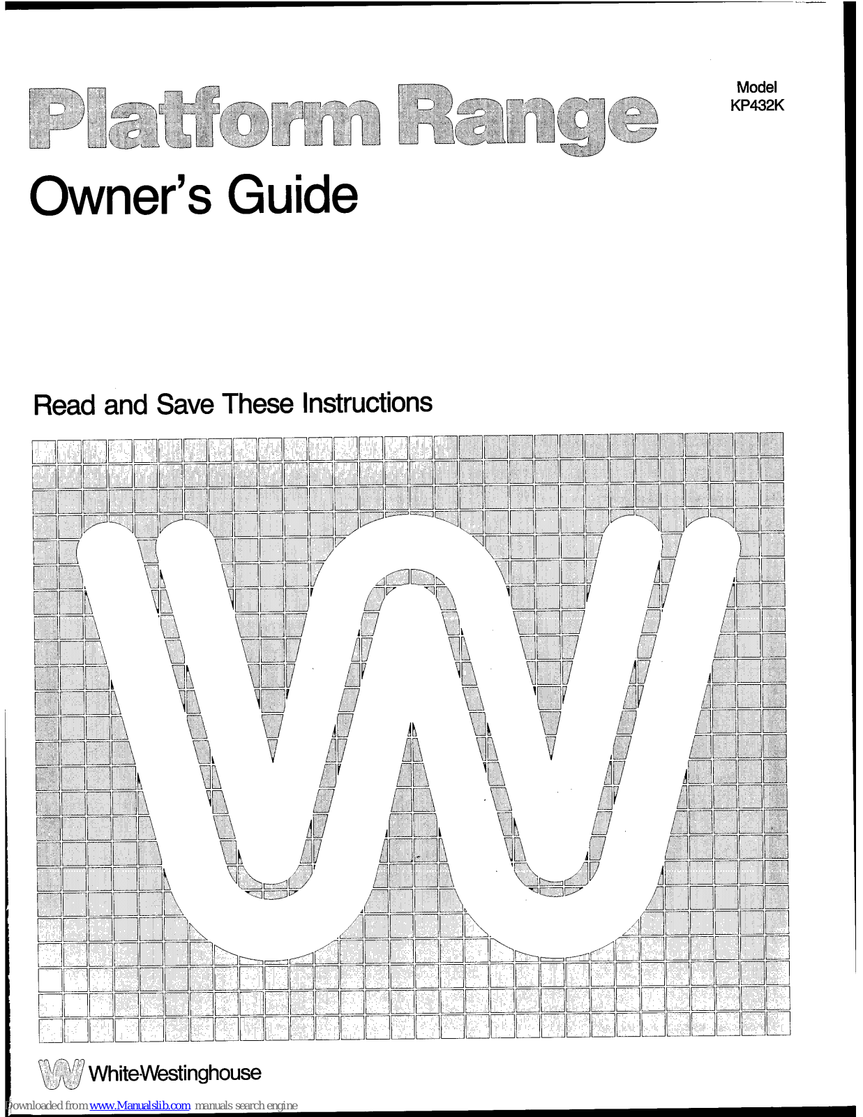 White-Westinghouse KP432K Owner's Manual