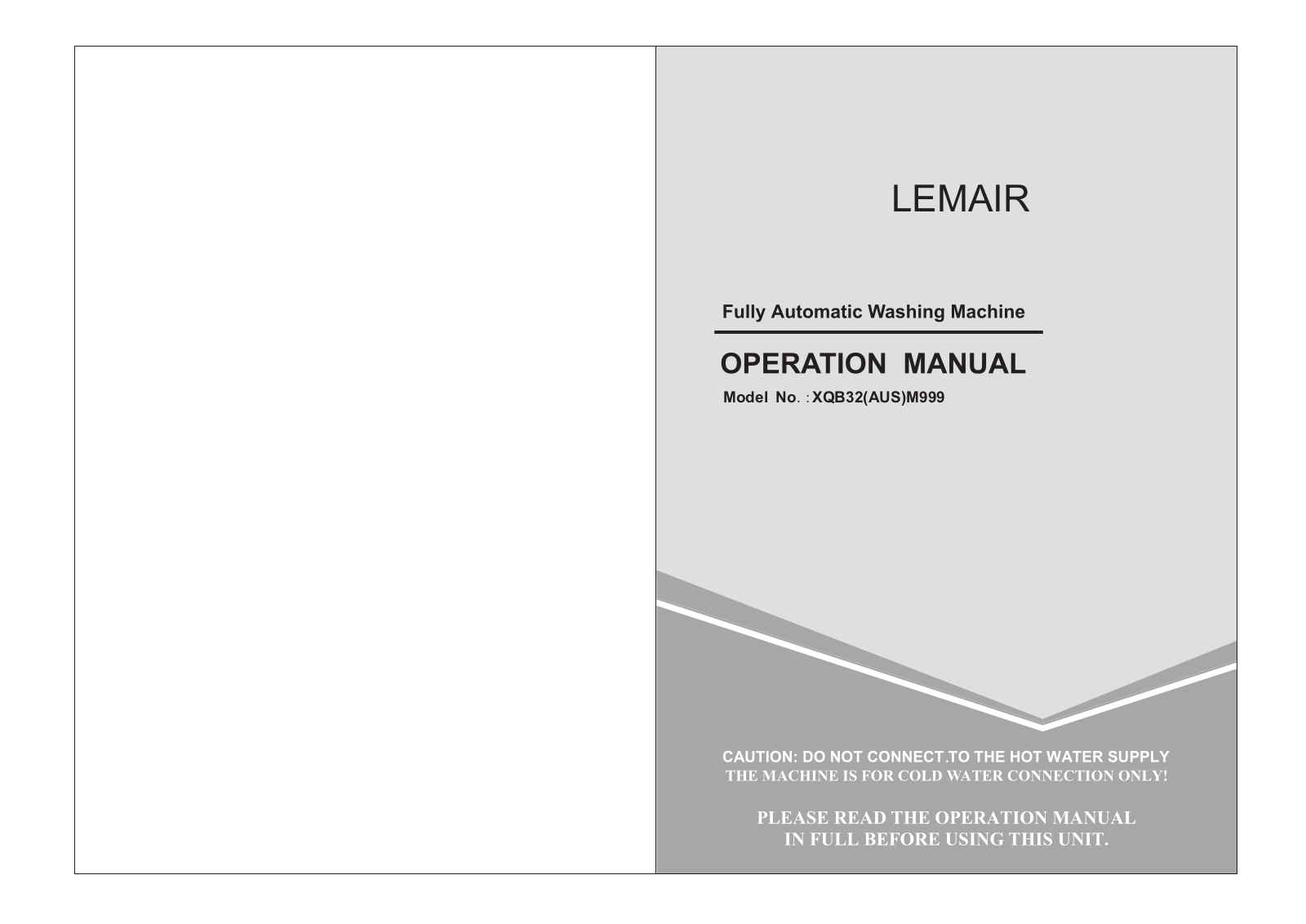 Lemair XQB32 User Manual