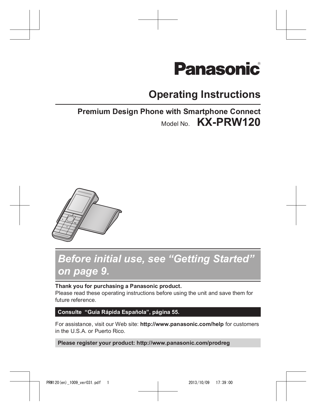 Panasonic 96NKX PRWA10, 96NKX PRW120 Users Manual