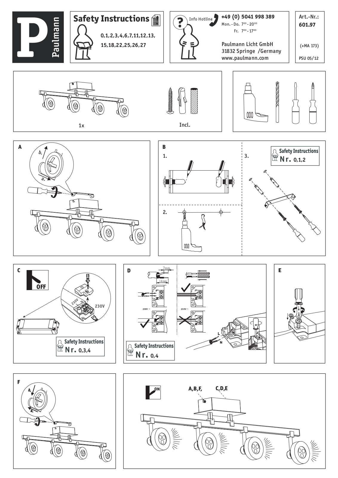 Paulmann 60197 Safety instructions - ManualMachine.com