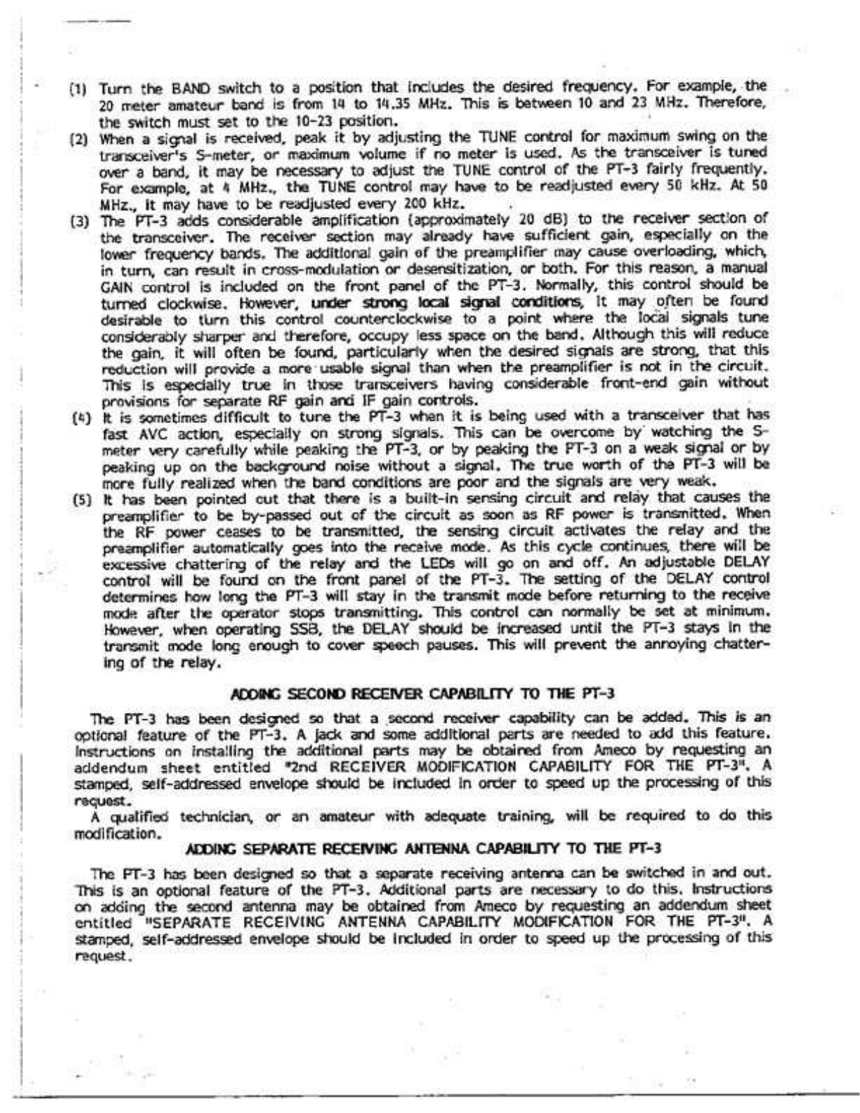 AMECO PT-3 Operator Manual (PAGE 3)