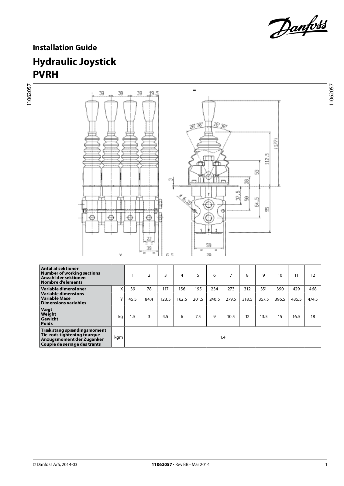 Danfoss PVRH Installation guide