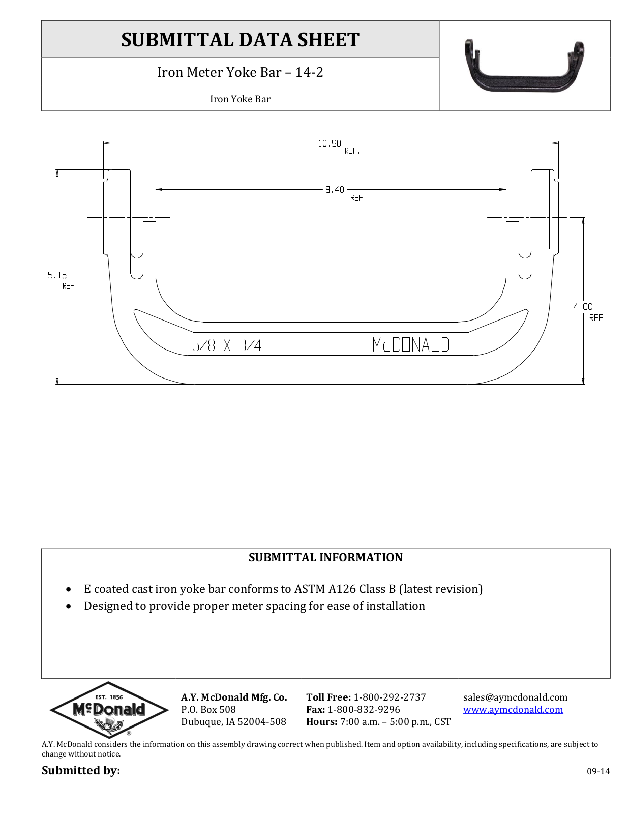 A.Y. McDonald 14-2 User Manual