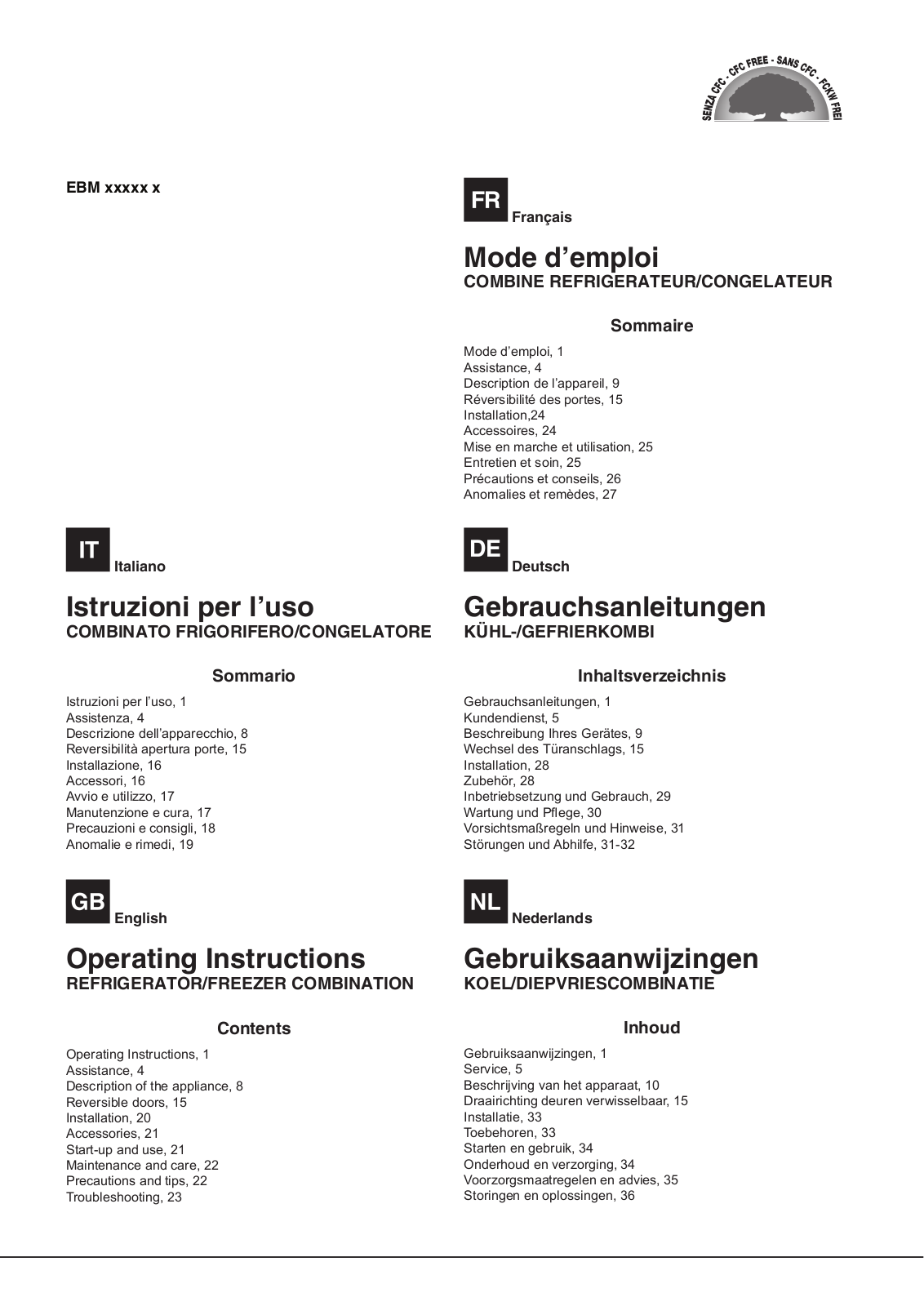 Hotpoint EBM 18321 X User Manual