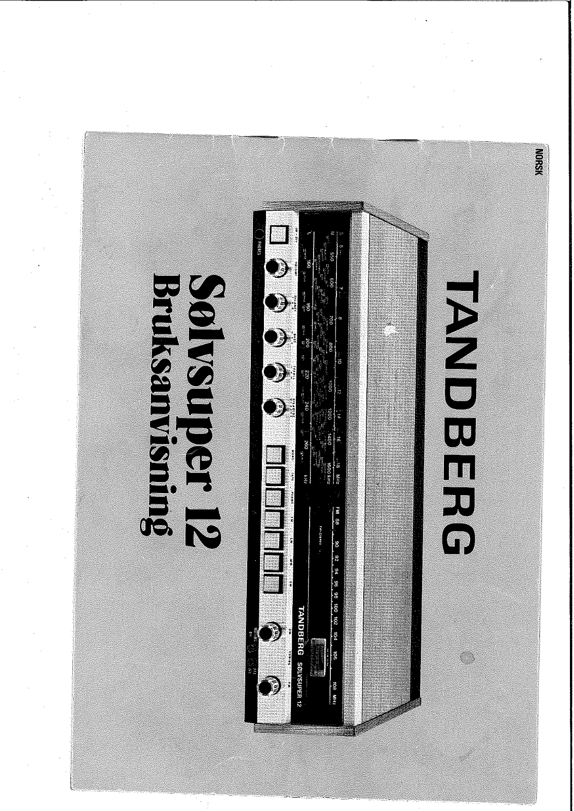 Tandberg Solvsuper 12 Owners manual