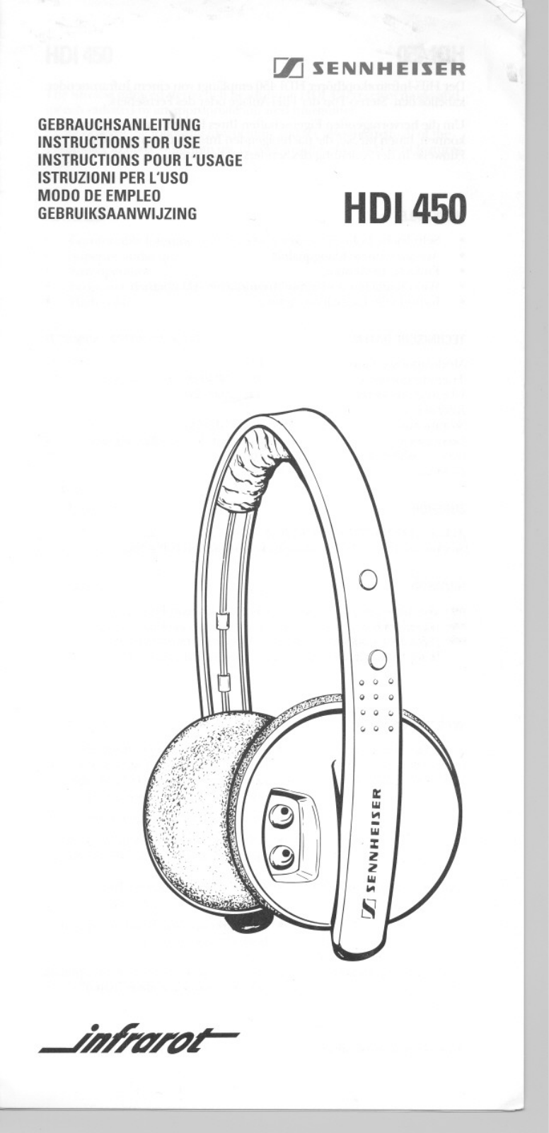 Sennheiser HDI 450 User Manual