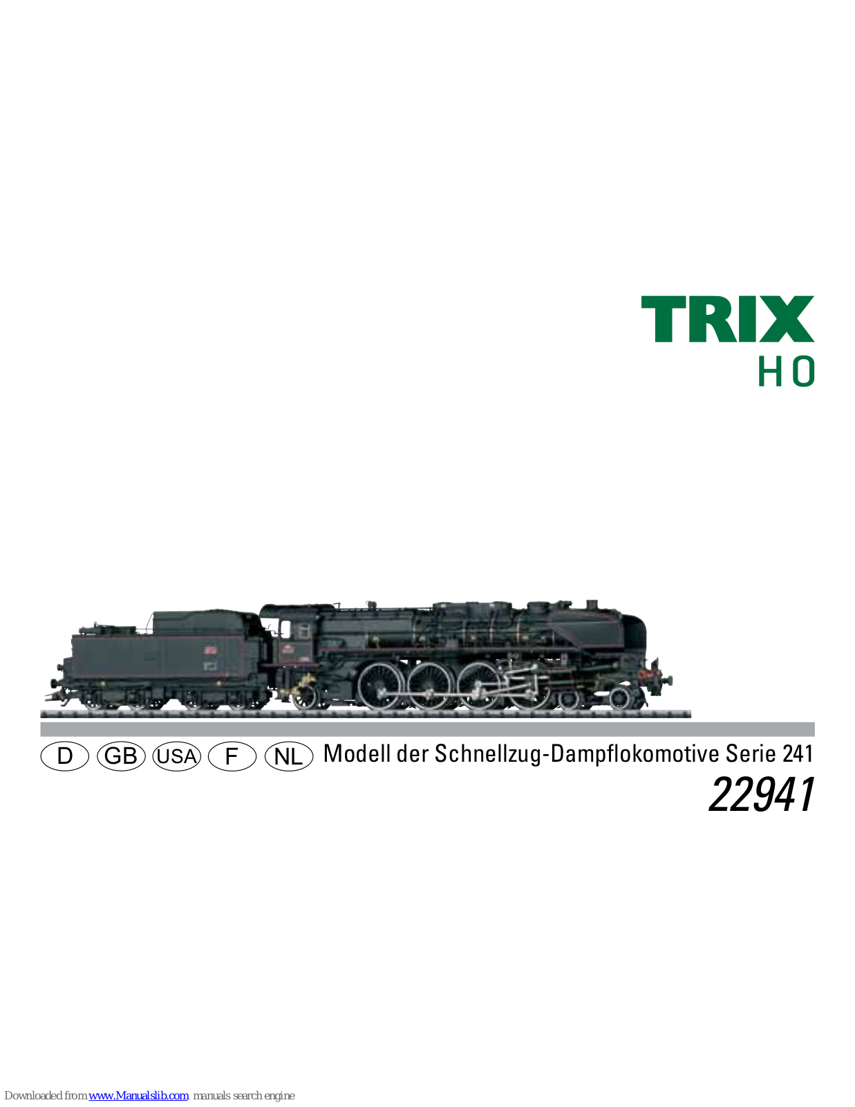 Trix 241, 22941, BR 08, 22912 Series Manual