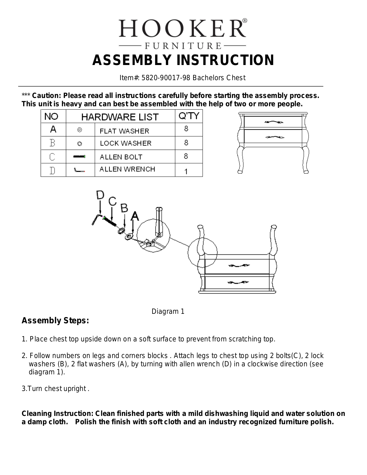 Hooker 5820-90017-98 Assembly Instructions - ManualMachine.com