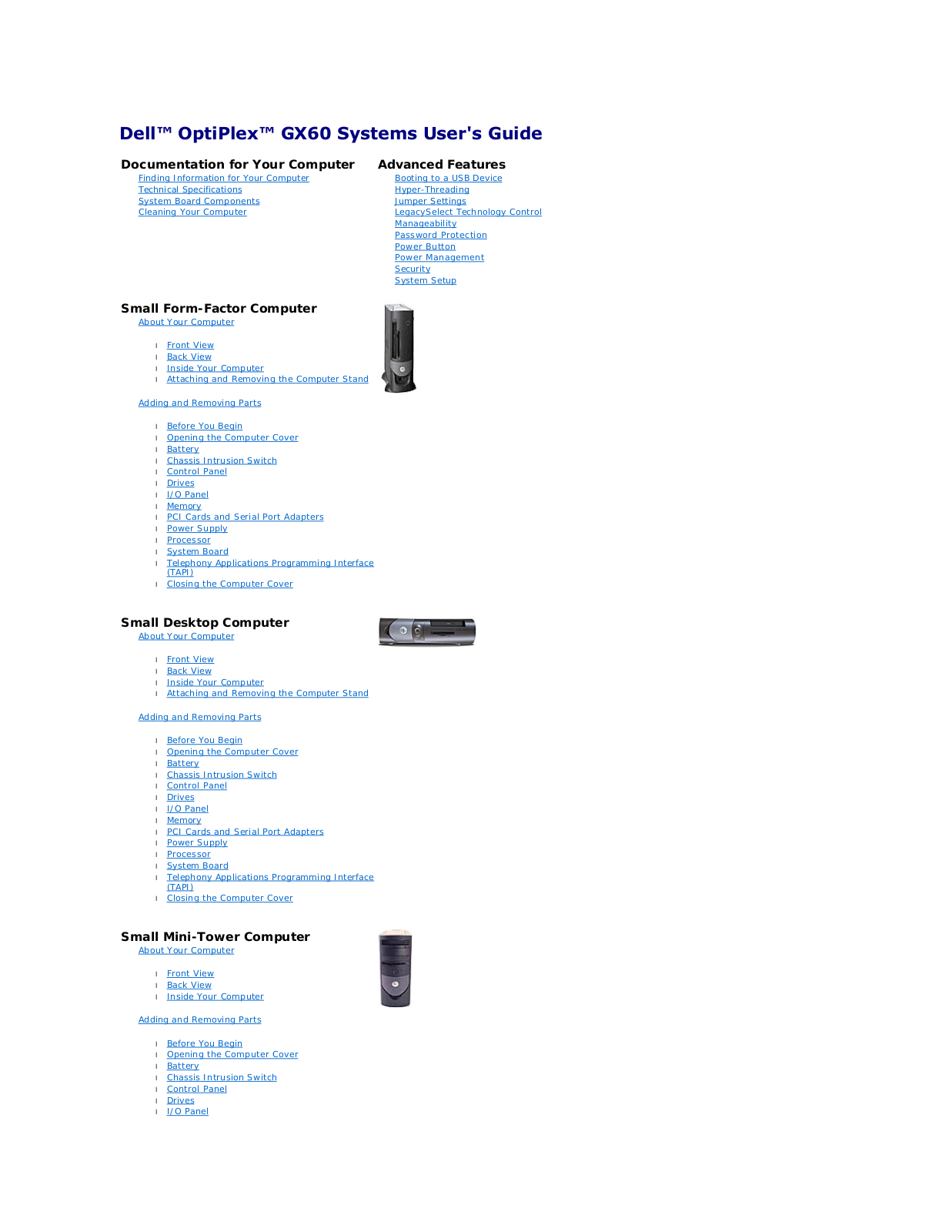 Dell OptiPlex GX60 User Manual