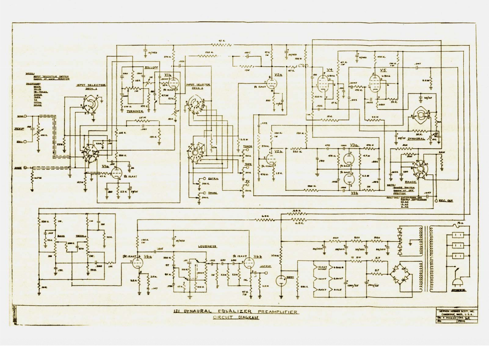 Scott 121A Schematic