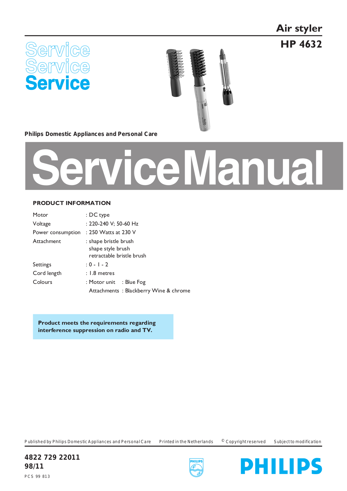 Philips HP 4632 Service Manual