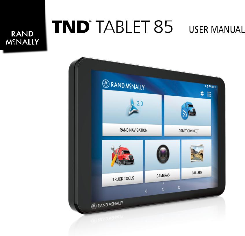 Rand McNally TND Tablet 85 User Manual