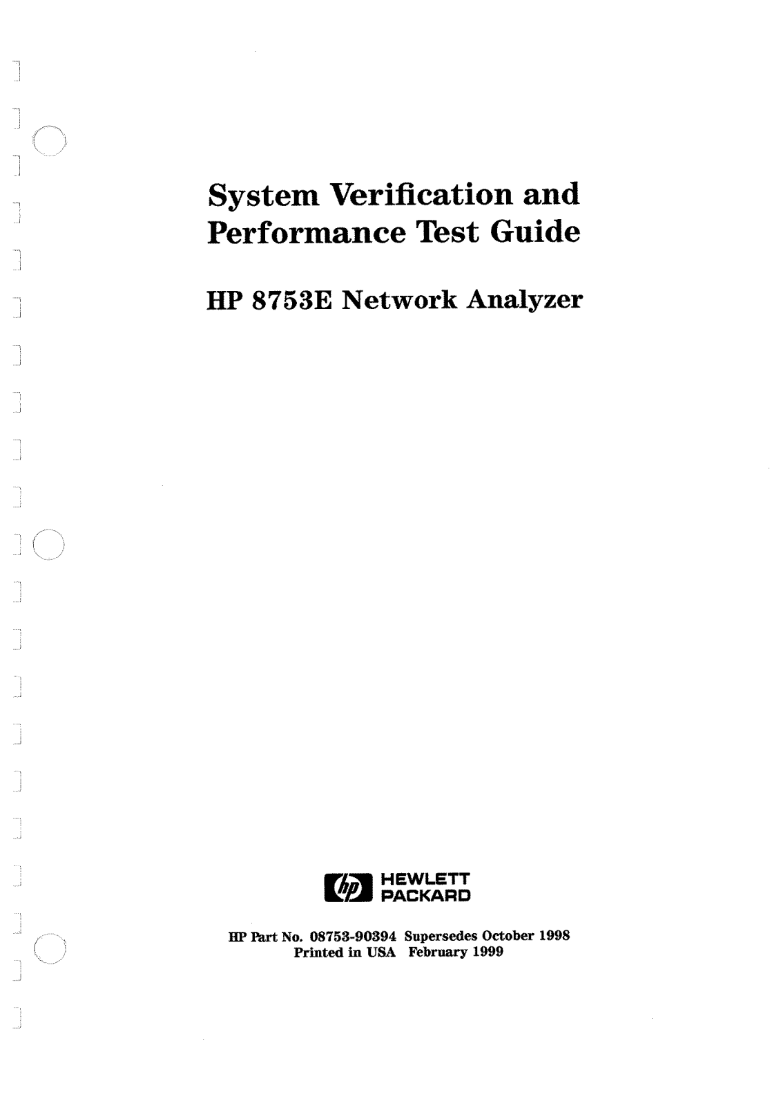 Keysight (Agilent) 8753E Data Sheet