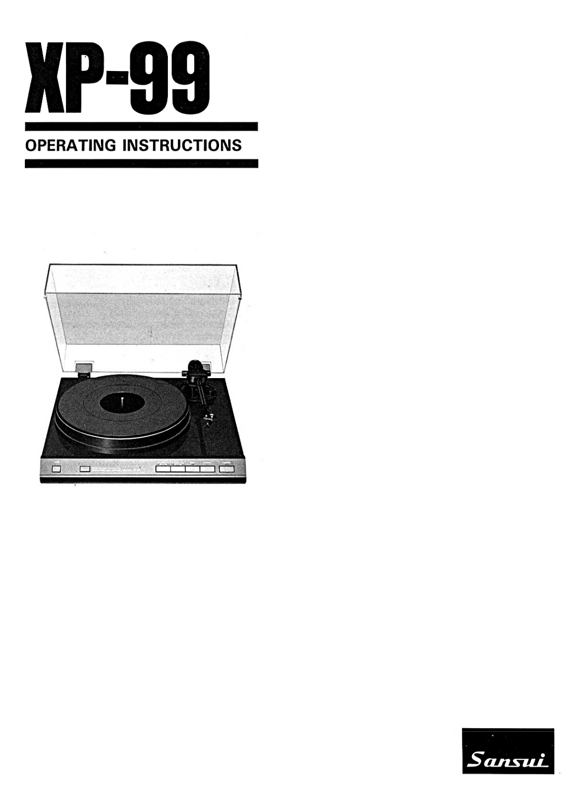 Sansui XP-99 Owners Manual