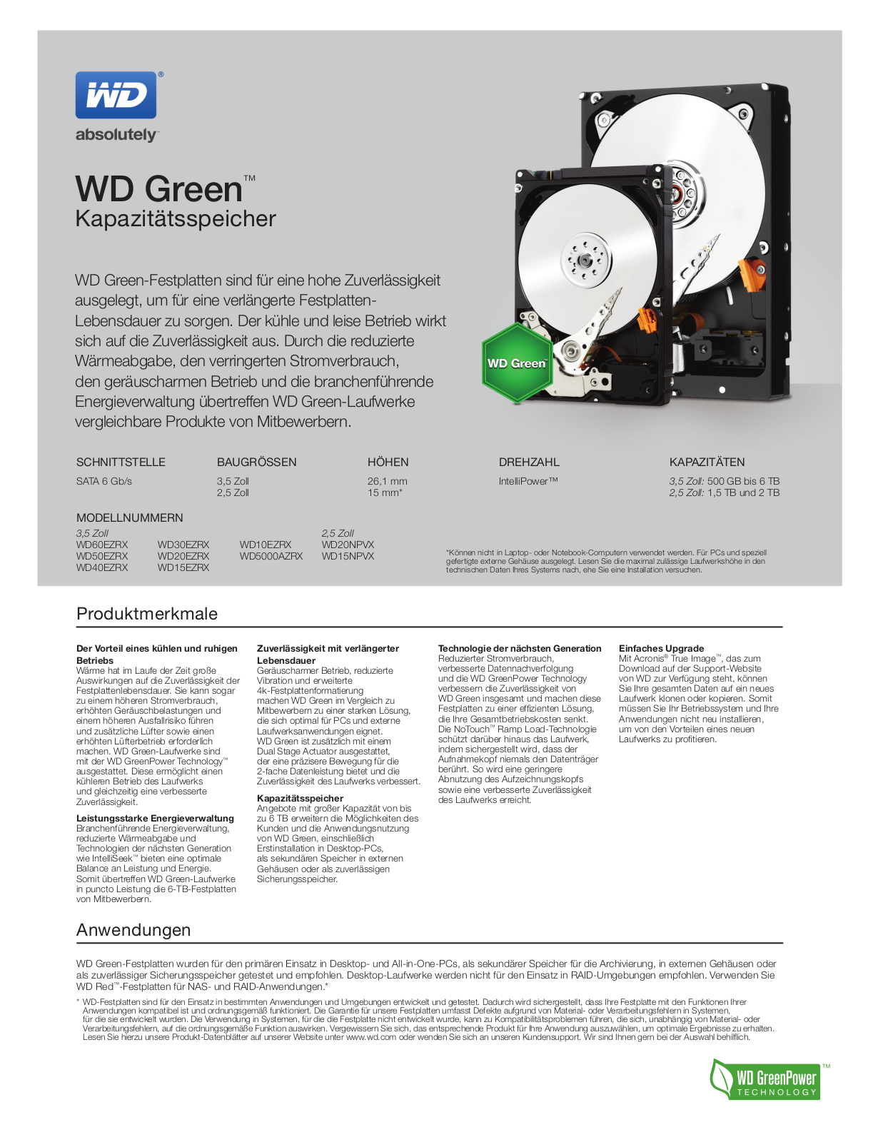 Western Digital WD30EZRX User Manual