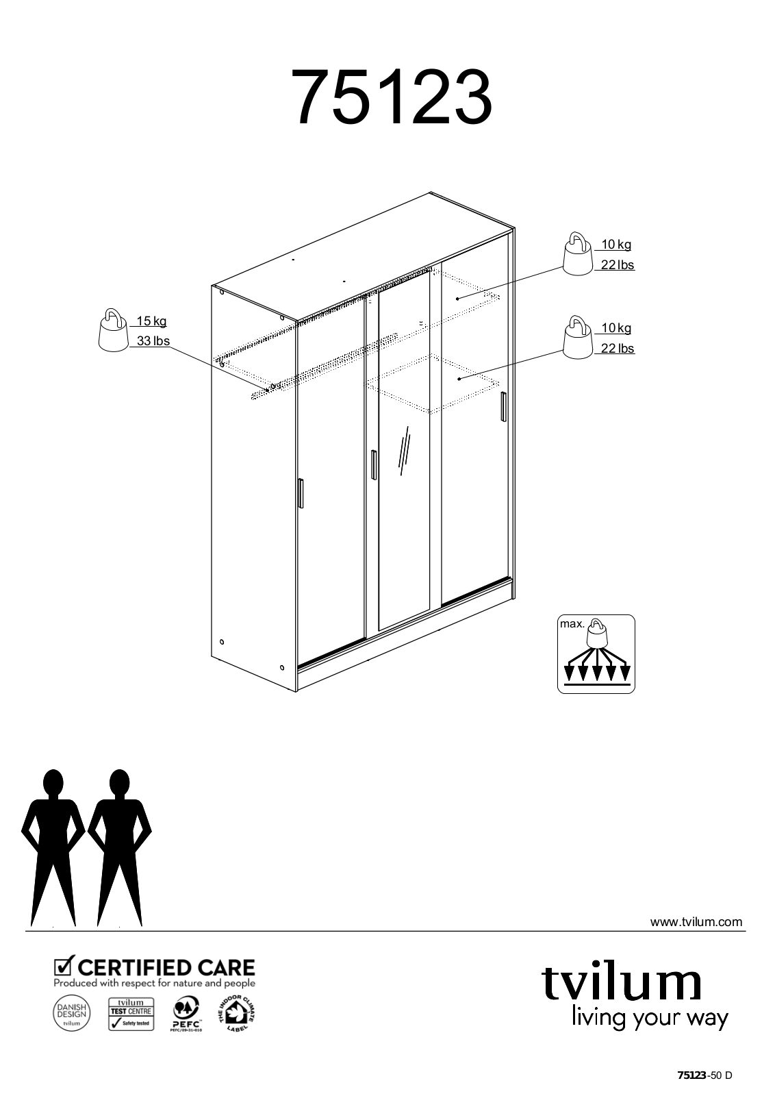 Tvilum 75123 User Manual