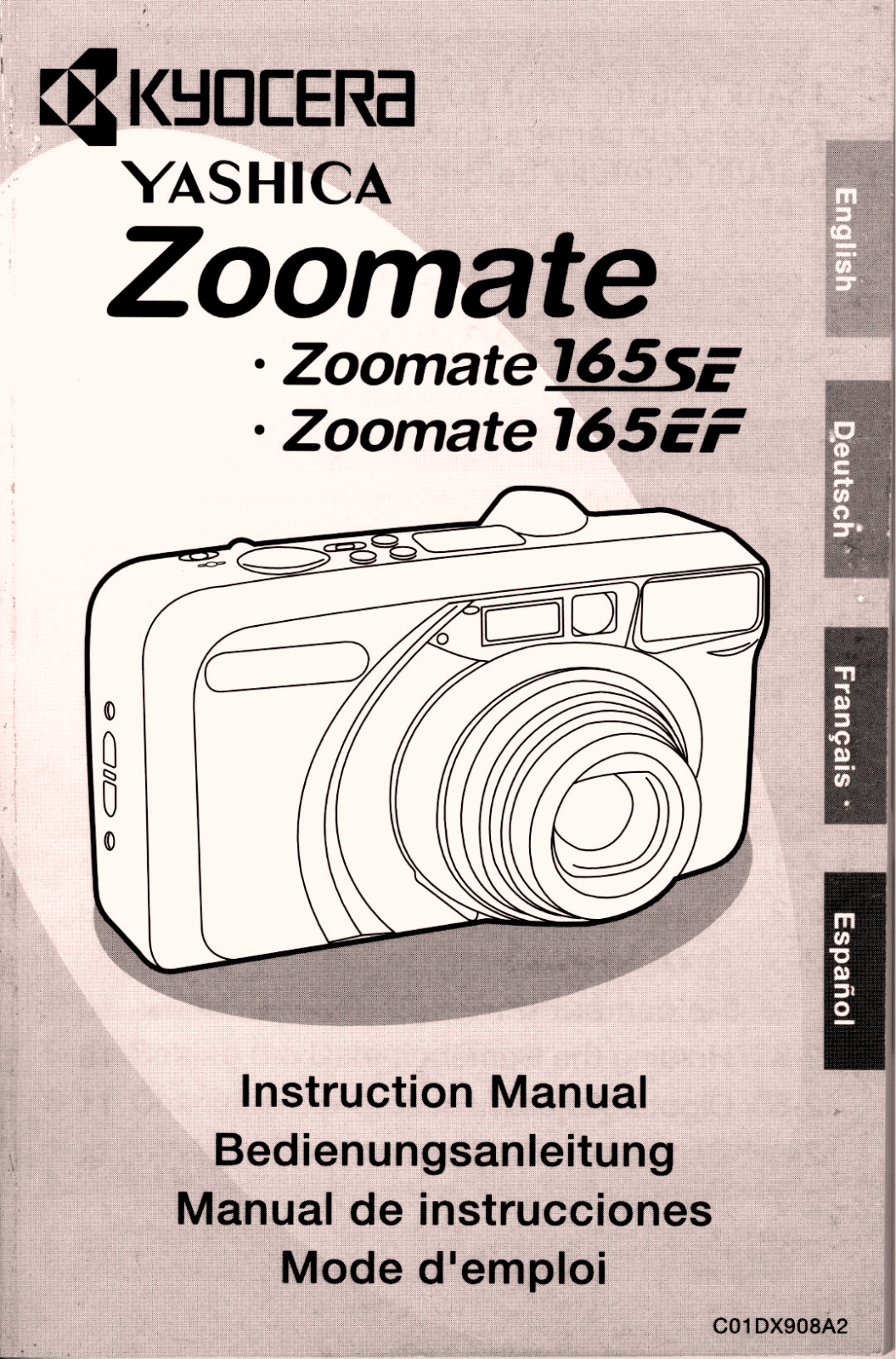 Yashica Zoomate165EF, Zoomate165SE, 165SE, 165EF User Manual