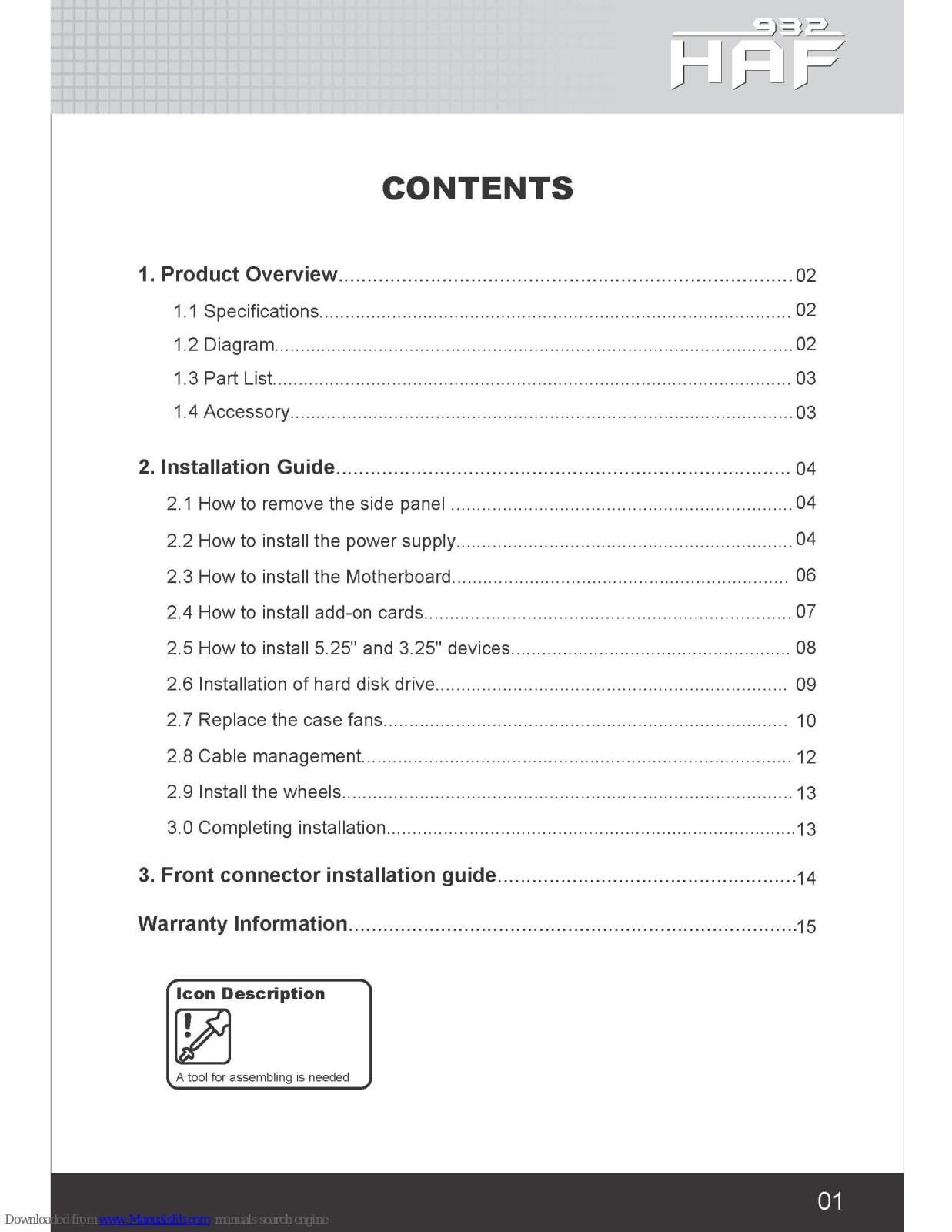 Cooler Master HAF 932 Specification