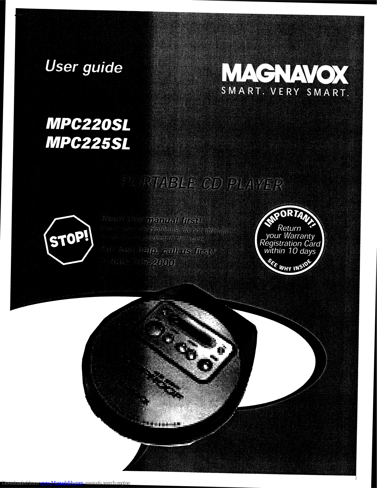 Magnavox MPC22017 - Portable Cd Player, MPC234 - Portable Audio, MPC22517 - Port. Cd Player, MPC232 - Portable Audio, MPC220SL User Manual