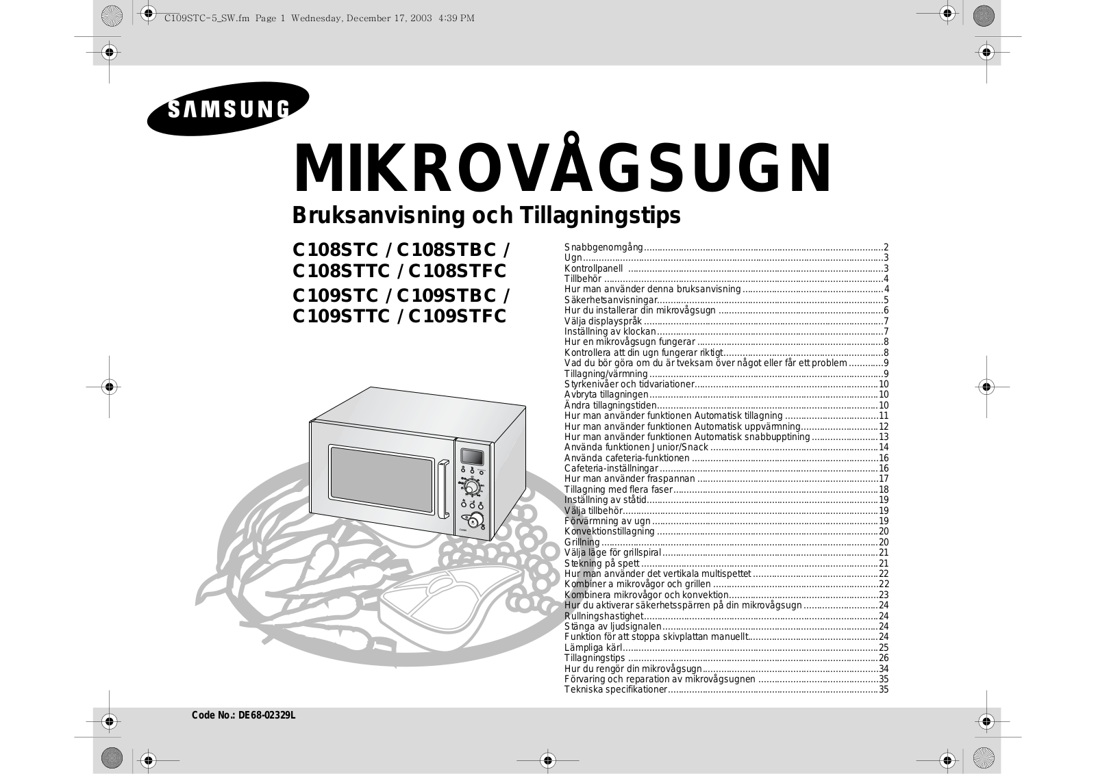 Samsung C109STC User Manual