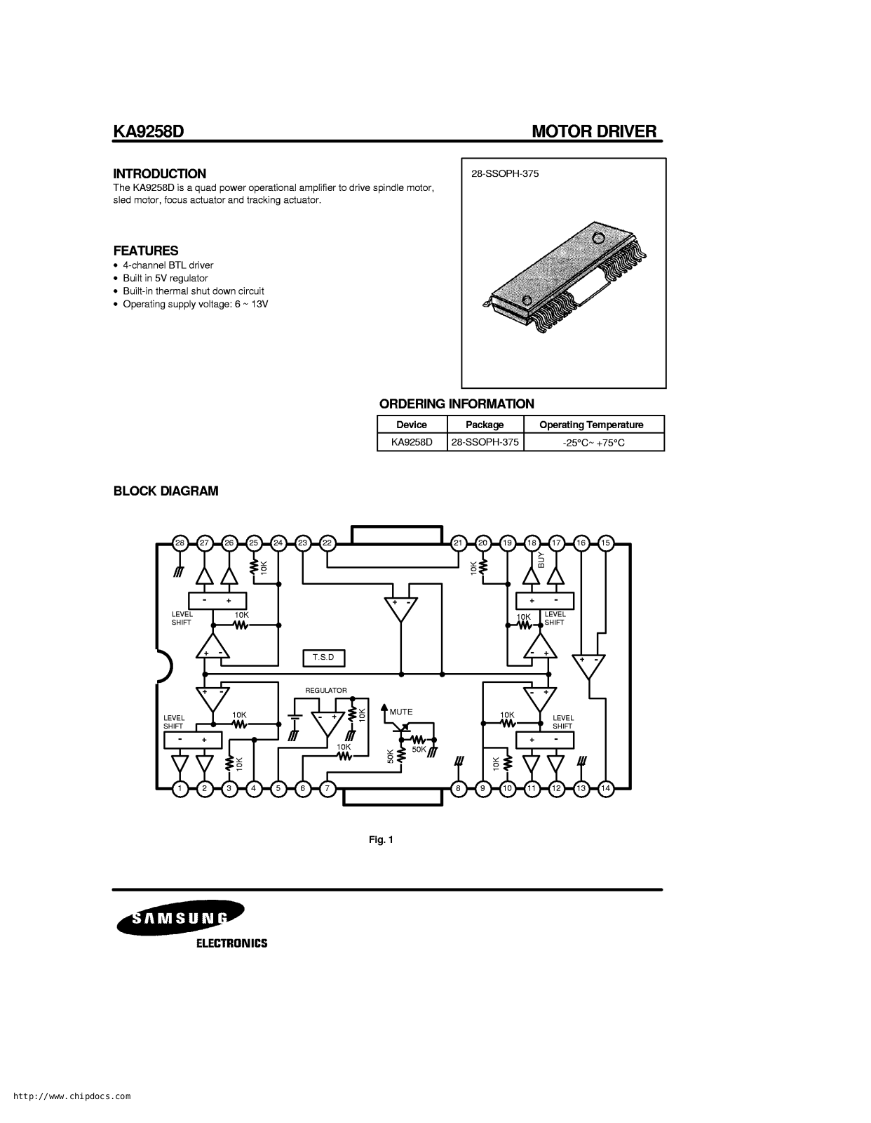 Samsung KA9258D Datasheet